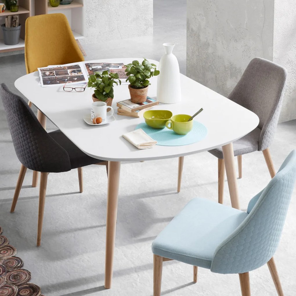 Kave Home Rosie Design Eetkamerstoel Lichtgrijs