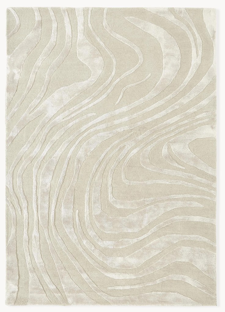 Glanzend hoogpolig vloerkleed Jimmy