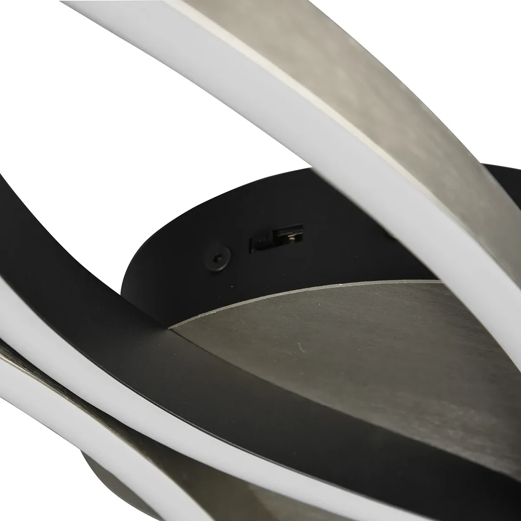 Design plafondlamp zwart met zilver incl. LED dimbaar - Blaze Design Binnenverlichting Lamp