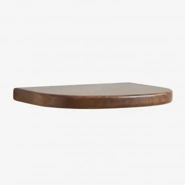 Wandplank 45x45 Cm In Mangohout Agathe Donker Hout - Sklum