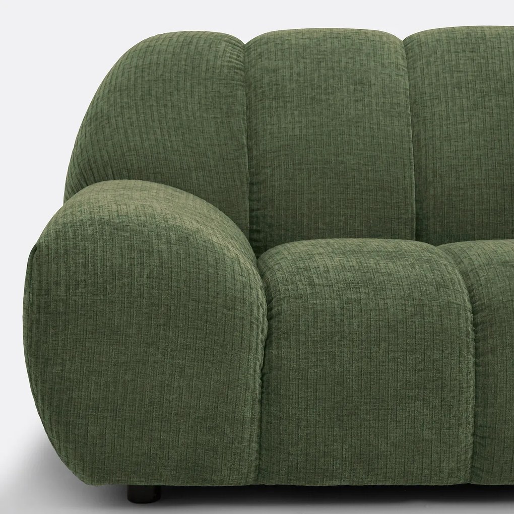 4-zitsbank van chenille fluweel met reliëf, Nuria