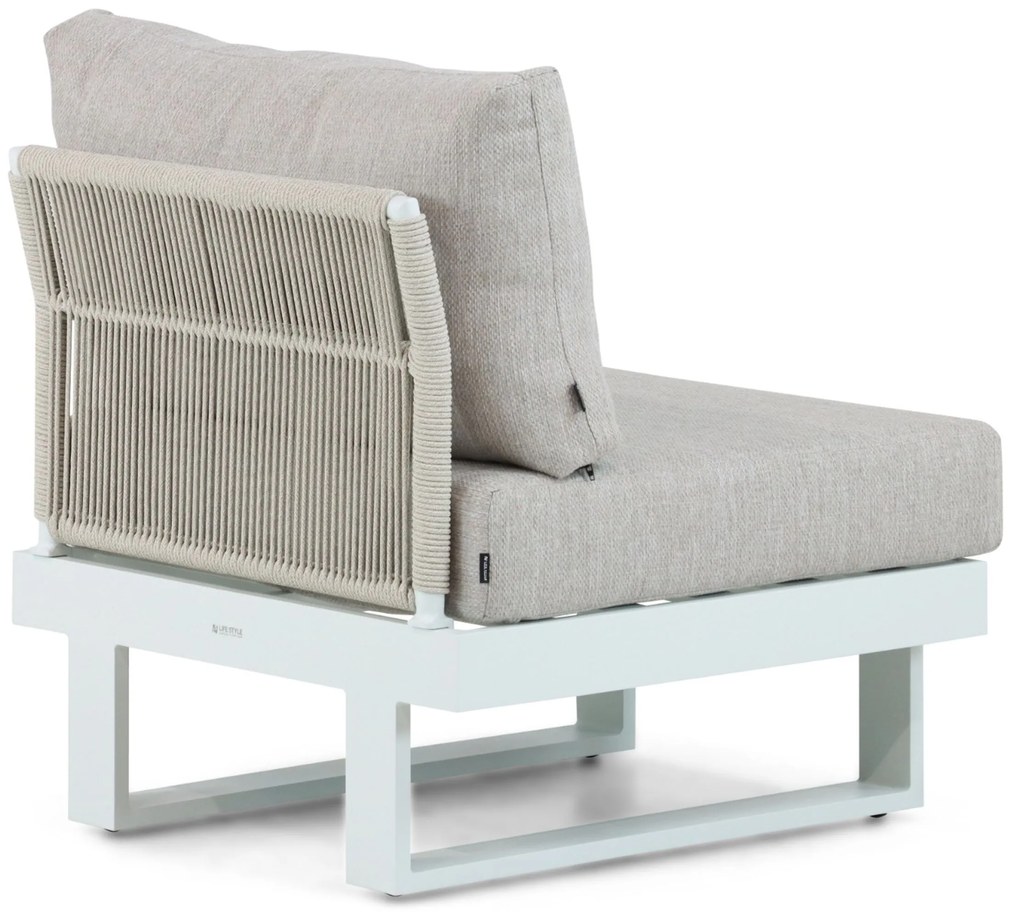 Hoek loungeset 6 personen Aluminium Wit  Lifestyle Garden Furniture Lorenzo