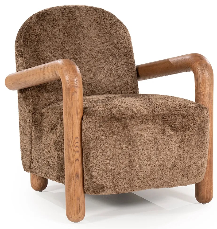 By-Boo Retrova Fauteuil Met Hout Bruin