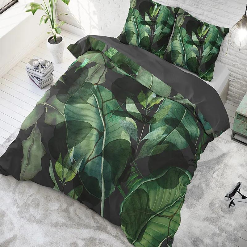DreamHouse Bedding Wild Plants - Green 1-persoons (140 x 220 cm + 1 kussensloop) Dekbedovertrek