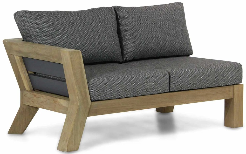 Hoek loungeset 5 personen Teak Old teak greywash Santika Furniture Santika Cantik