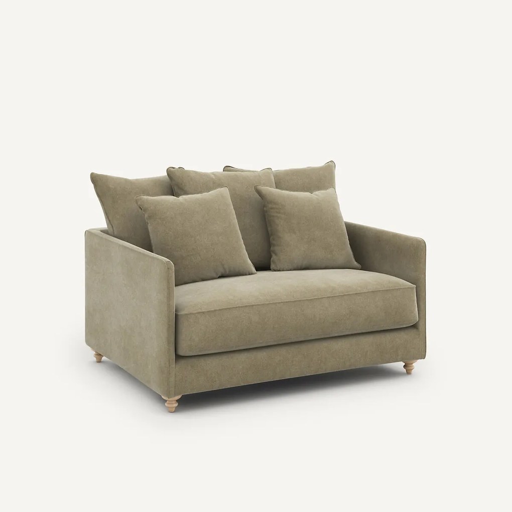 2-zits slaapbank in stonewashed fluweel, Lazare