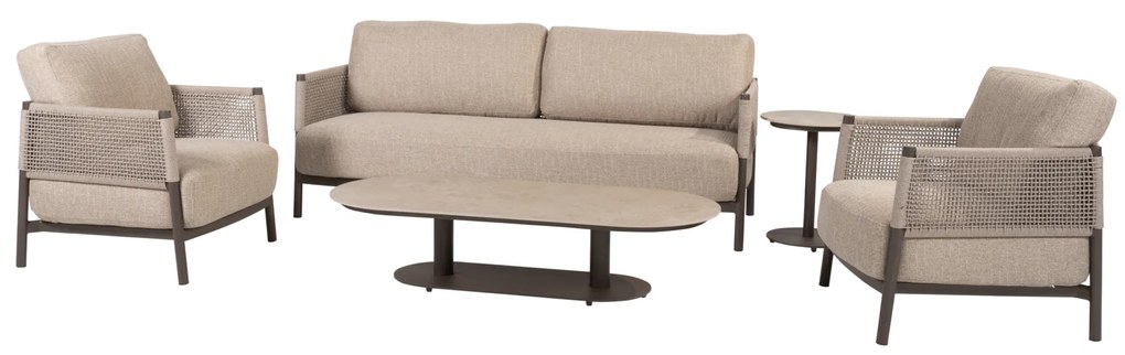 Boaz Savanne stoel bank loungeset 5 delige keramiek terre 4 Seasons Outdoor