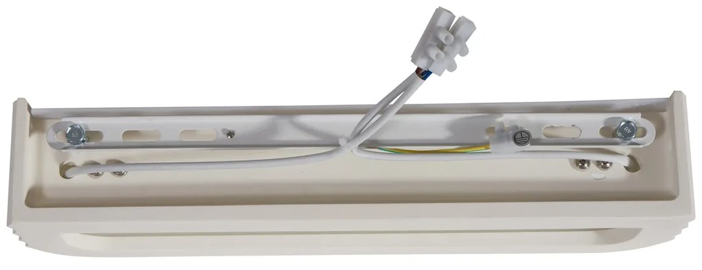 Scandinavische wandlamp wit langwerpig 2-lichts - Plaster