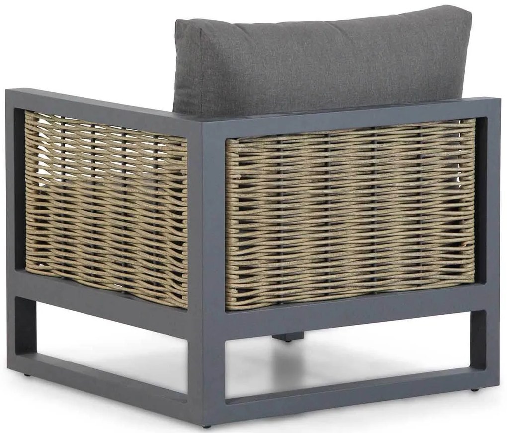 Hoek loungeset 5 personen Aluminium/wicker Grijs  Santika Furniture Santika