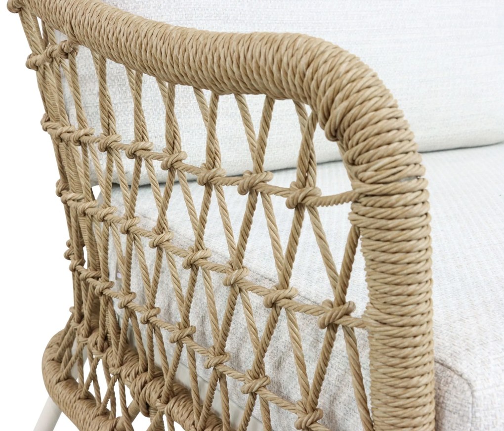 Hoek loungeset 6 personen Aluminium/Wicker Taupe Coco Bali