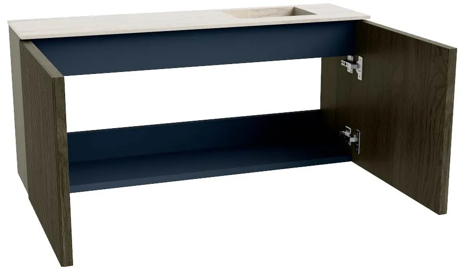 Mondiaz Joya DLux 90cm toiletmeubel shadow met wastafel faye rechts zonder kraangat meli