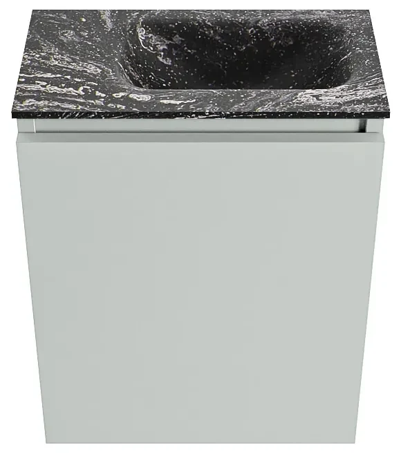 Mondiaz Ture DLux toiletmeubel 40cm greey met wastafel lava rechts zonder kraangat