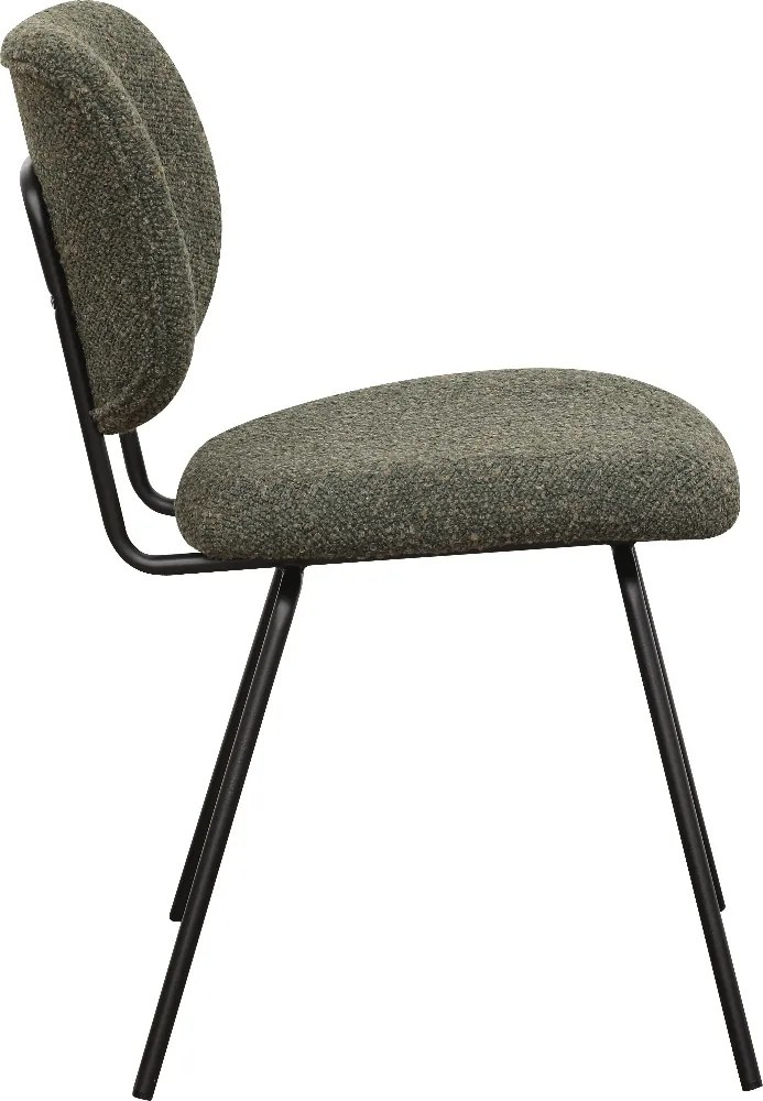 Moderne Eetkamerstoel Groen Boucle