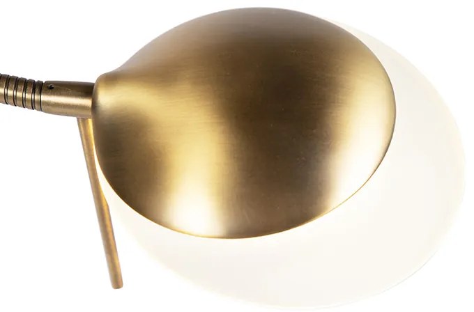 Moderne vloerlamp brons incl. LED en dimmer - Lexus