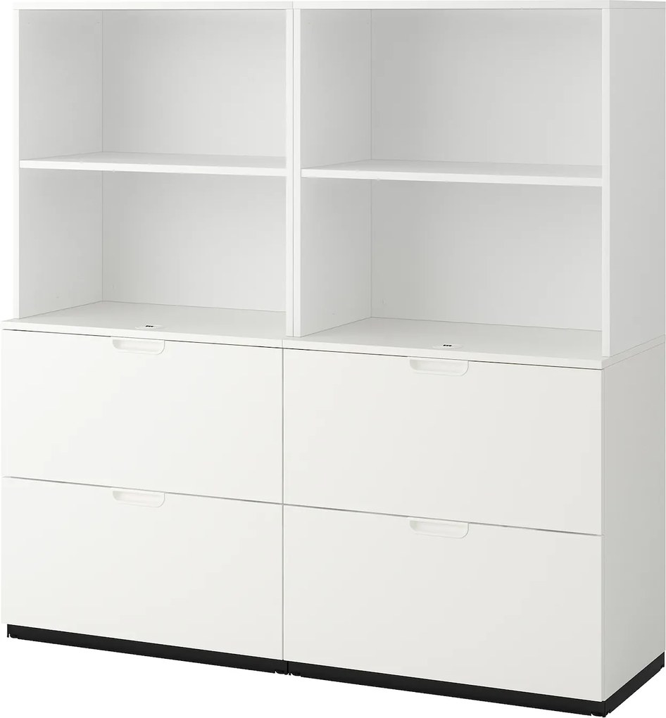 IKEA GALANT Opbergcombi met hangmappenhouder 160x160 cm Wit Wit - lKEA