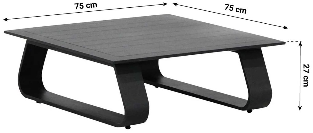 Stoel en Bank Loungeset 4 personen Aluminium Grijs Santika Furniture Santika Sovita