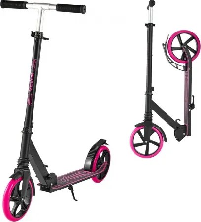 VEVOR Step (2 wielen) voor kinderen vanaf 8 jaar, stadsstep, kinderstep, straatstep met in hoogte verstelbaar stuur, antislip deck en lichtgewicht frame, opvouwbare step tot 100 kg, roze
