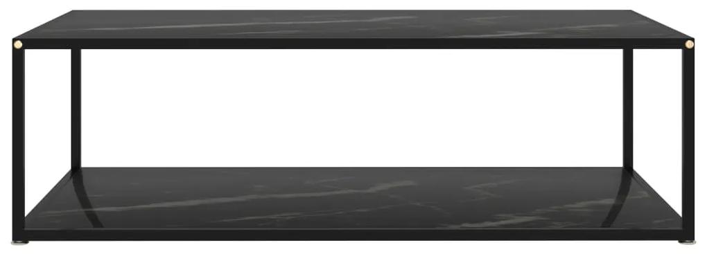 vidaXL Salontafel 120x60x35 cm gehard glas zwart
