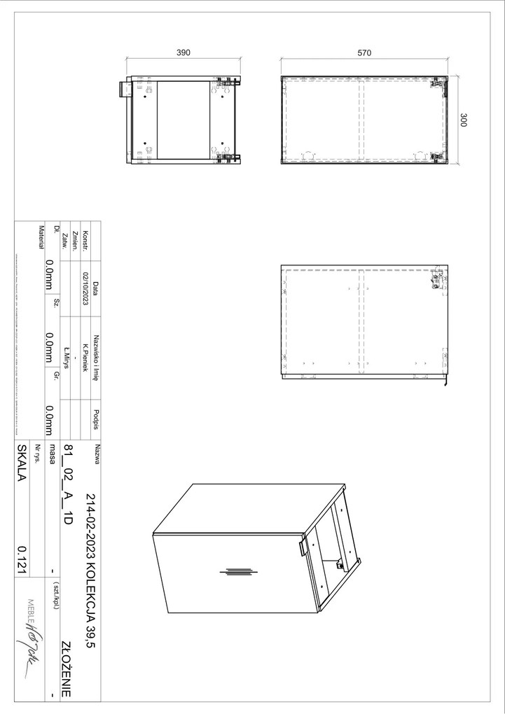 Comad Nova Oak half hoge onderkast 30x40x60cm eiken