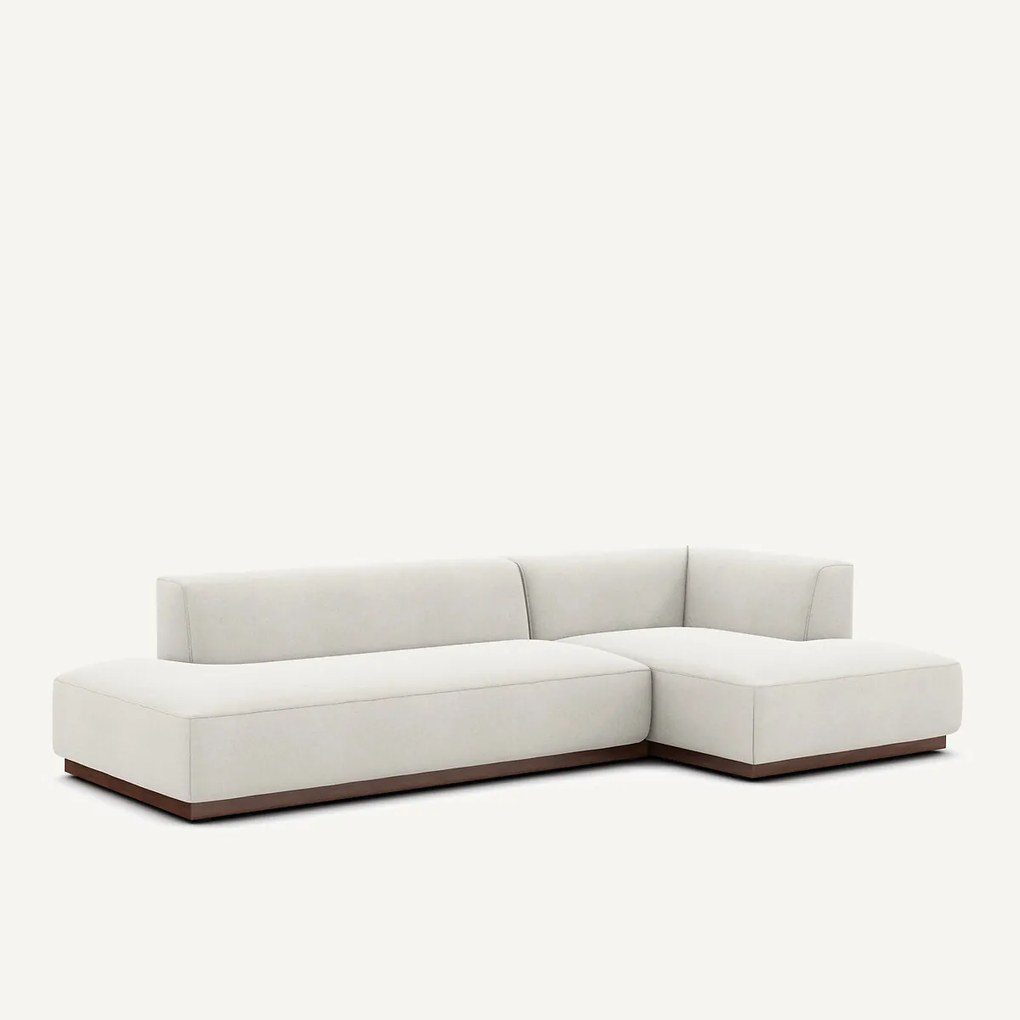 XL rechte hoekbank in linnen fluweel, JACOPO