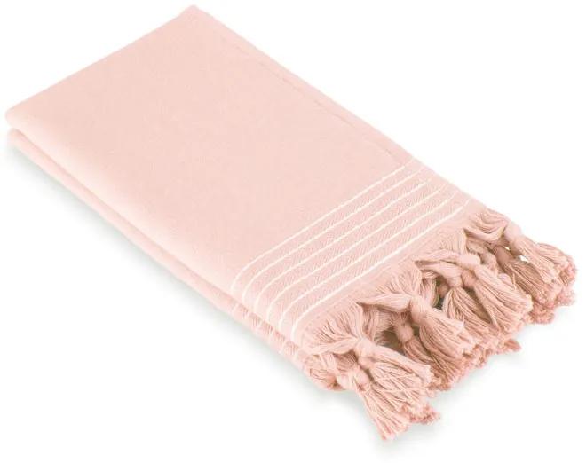 Hamam Soft Cotton gastendoek 30x50cm roze (2 stuks)