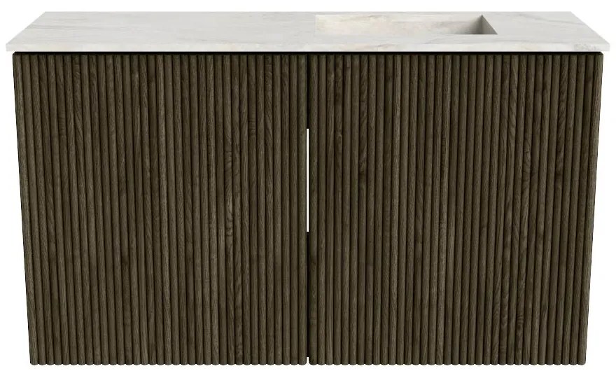Mondiaz Joya DLux 70cm toiletmeubel shadow met wastafel faye rechts zonder kraangat ostra