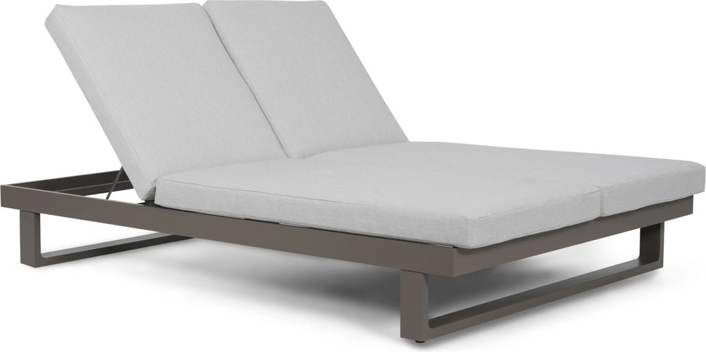 Lifestyle Garden Furniture Massimo Ligbed Met Kussen Antraciet/soft Grey Aluminium Grijs