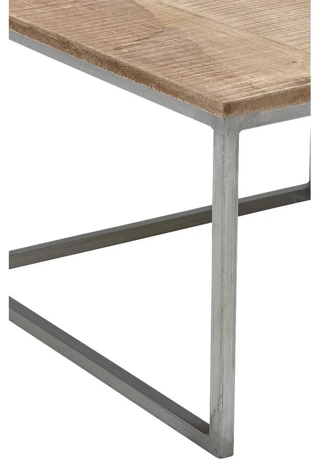 Goossens Salontafel Kay vierkant, hout mango bruin, urban industrieel, 65 x 42 x 65 cm