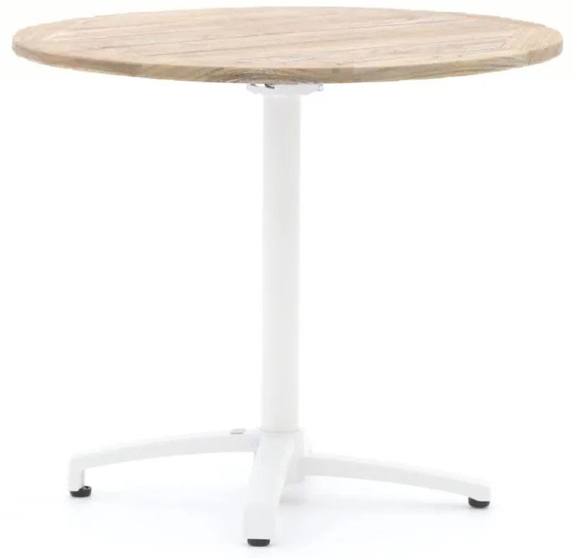 Inklapbare tafel Bellagio  | Rond  | Tuintafel Teakhout | Ø85cm | 2 personen | Kees Smit Tuinmeubelen
