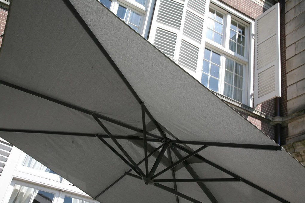 4 Seasons Outdoor Siesta PREMIUM parasol met antraciet doek Ø 350 cm Parasol   antraciet weerbestendig