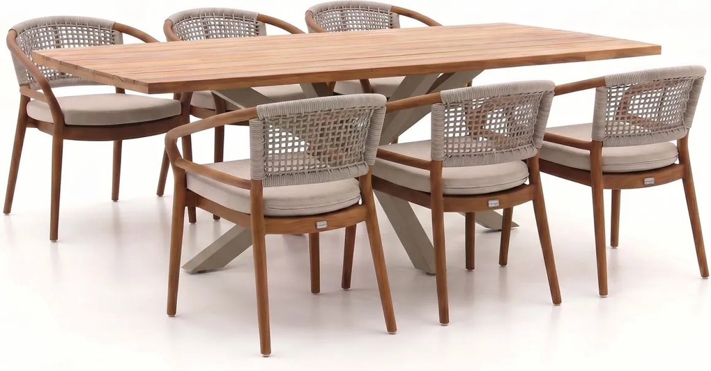 Diningset Bellagio  | 6 personen | Tuinset teakhout | 7-delig | Kees Smit Tuinmeubelen