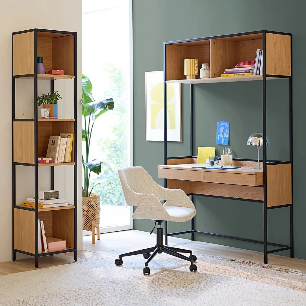 Bureau met legplanken, 2 lades + 2 nissen, Volga