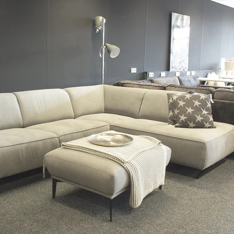 Poef - Tulp - stof Sorro lichtgrijs 90