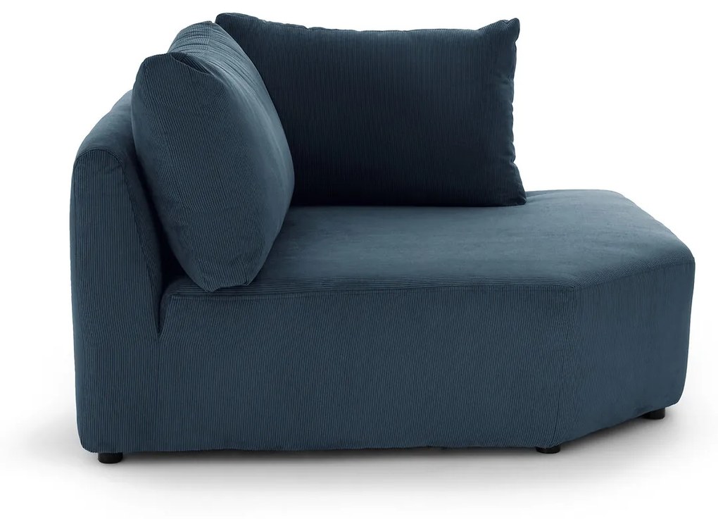 Moduleerbare hoekbank ribfluweel, Monica