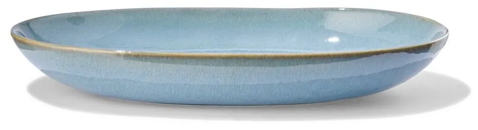 HEMA Ovale Schaal 30cm Porto Reactief Glazuur Blauw (blauw)