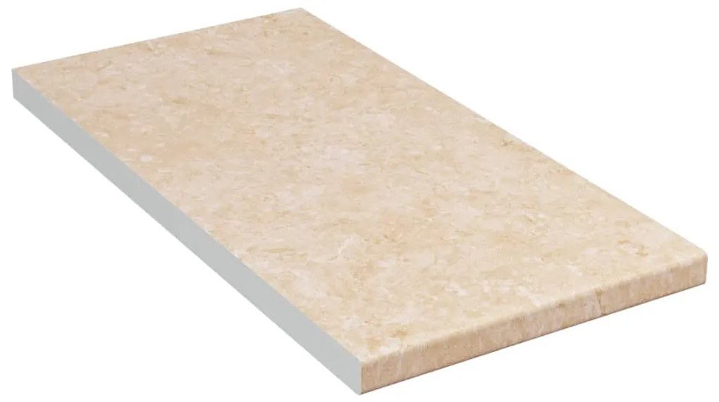vidaXL Aanrechtblad 30x60x2,8 cm spaanplaat beige met marmertextuur