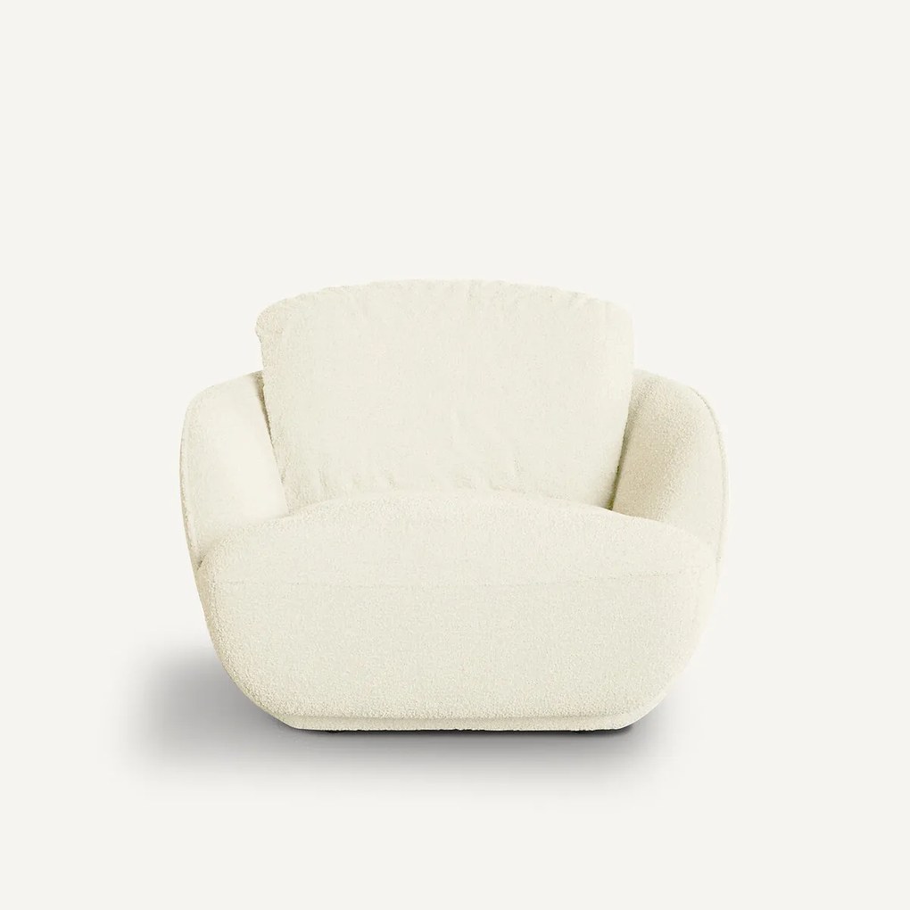 Ronde XL-fauteuil in bouclé, Alpine