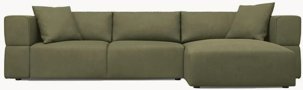 Chenille hoekbank Esther (4-zits), hoekdeel links