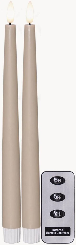 LED-staafkaarsen Flamme Slim met timerfunctie en afstandsbediening, 2-delig