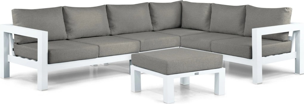 Hoek loungeset 6 personen Aluminium Wit Lifestyle Garden Furniture Luca