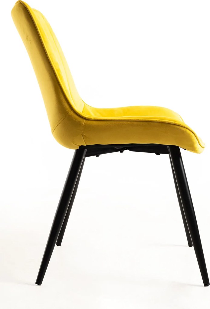 Set 6 Fluwelen Leunstoelen