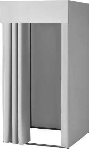 VEVOR Draagbare paskamer met dikke polyester gordijnen, privacyscherm met schaduwgordijn en haken, voor boetieks, winkelcentra, kleermakerswinkels, 99 x 99 x 198 cm (grijswit)