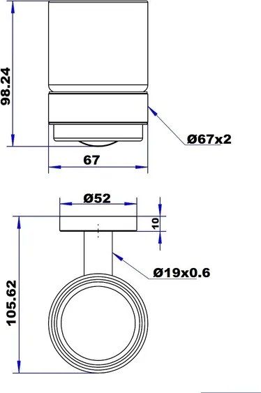 Plieger Vigo glashouder met glas geborsteld goud