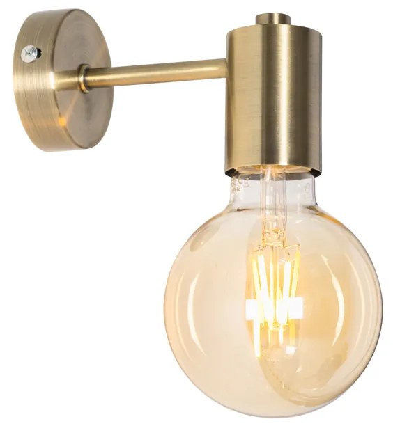 Industriële wandlamp brons 13cm - Facil