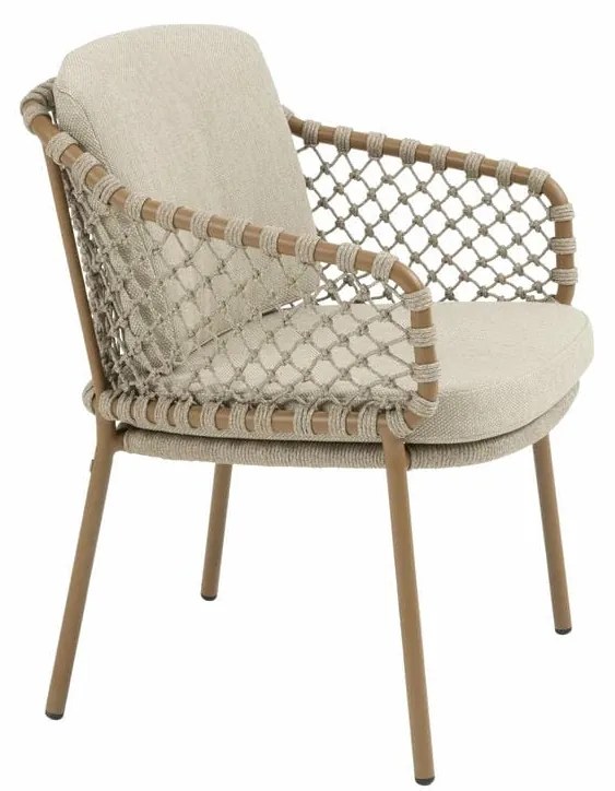 4 Seasons Outdoor Martinique tuinset met Hampton tafel 240 cm Tuinstoel   beige weerbestendig