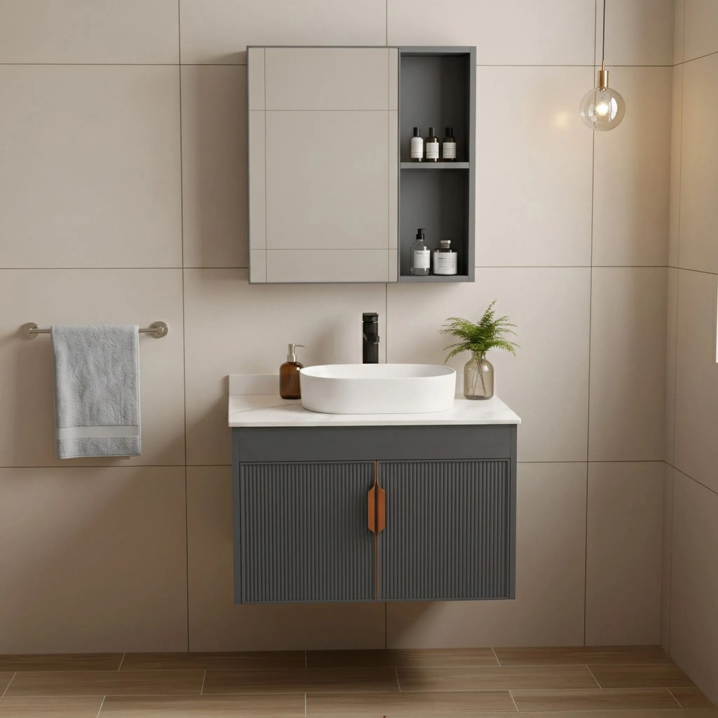 Badmeubelset met wastafelblad Modo 60cm Grey