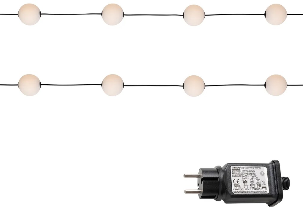 Moderne buiten lichtsnoer 8M incl. LED 14-lichts - Malai