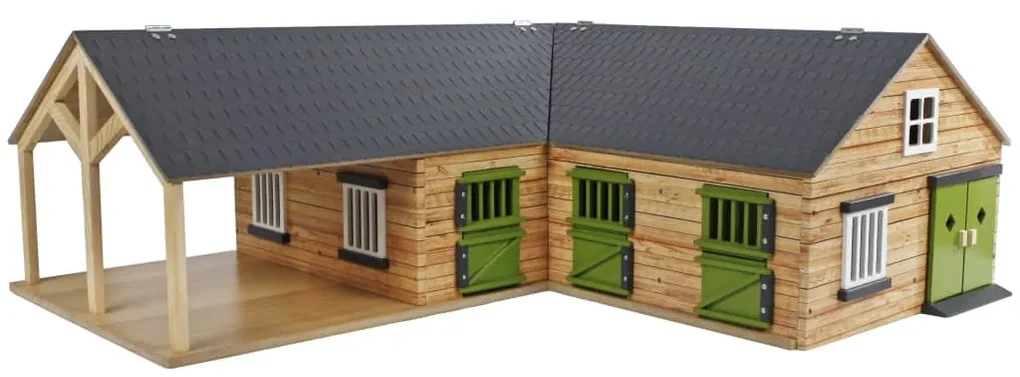 Kids Globe Paardenstal 1:24 grijs