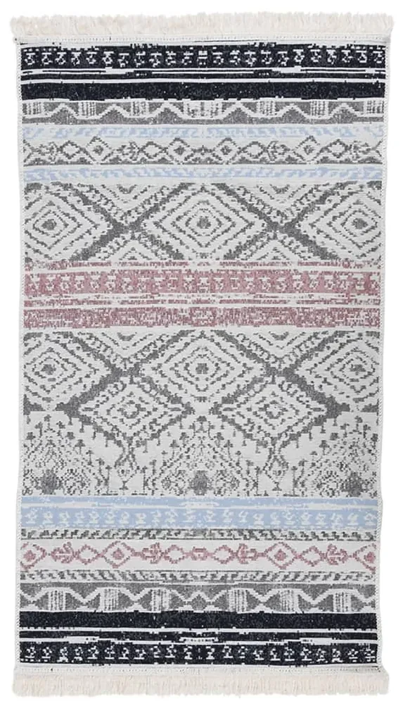 vidaXL Vloerkleed 120x180 cm katoen roze en aqua