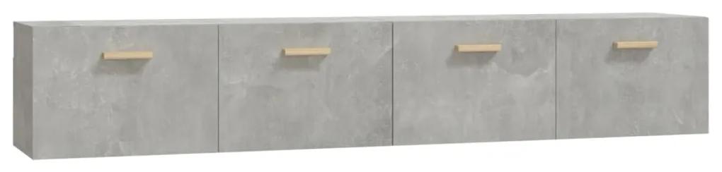 vidaXL Wandkasten 2 st 100x36,5x35 cm bewerkt hout betongrijs